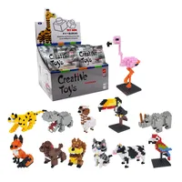 Sıcak satış amazon hayvan mini blok oyuncaklar diy yapı taşları eğitici oyuncaklar çocuklar nano blokları