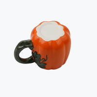 2025 mejor venta creativa 3D porcelana calabaza taza novedad otoño cosecha taza de café para el Día de Acción de Gracias microondas seguro