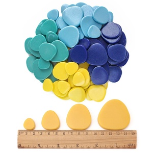 Thủy tinh tái chế màu tinh khiết hỗn hợp kích thước Pebble nghệ thuật lỏng lẻo khảm thủy tinh tự làm thủ công gạch - Product Image 6