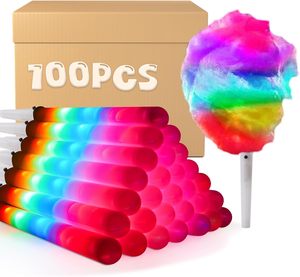 Palitos de Luz LED de Plástico para Algodón de Azúcar, Palitos Luminosos de Colores para Conos de Malvavisco, Recuerdos para Fiestas, Suministros Navideños - Product Image 1