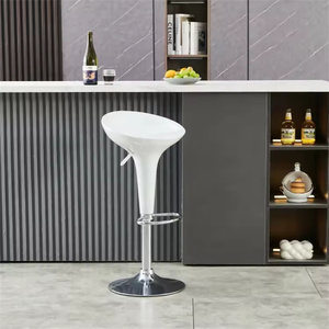 Tabourets de bar pour <span class=keywords><strong>cuisine</strong></span> haute <span class=keywords><strong>design</strong></span> moderne Table de bar et chaises de bar en plastique noir pour restaurant - Product Image 4