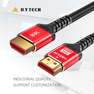 Ультра цифровой индивидуальный высококачественный Плетеный для <span class=keywords><strong>HDMI</strong></span> 2,1 кабель HD 8K совместимый ноутбук PS4 ТВ монитор ПВХ Куртка для - Product Image 1