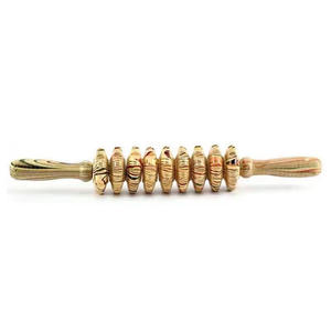 Venta al por mayor de madera de nueve ruedas masajeador <span class=keywords><strong>abdominal</strong></span> aplicación corporal rodillo de masaje rueda de los fabricantes - Product Image 1
