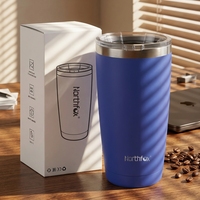 Vente en gros de gobelets isothermes personnalisés de 20 oz, en acier inoxydable, avec revêtement en poudre, gravés au laser