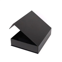 Boîtes cadeaux de luxe personnalisées en forme de livre noir, style satiné, en carton rigide avec couvercle magnétique, gaufrage portable