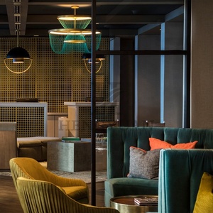 Americano personalizado se restaurante tela de esquina de cuero ktv sofá - Product Image 2