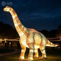 Lanternes d'animaux en forme de dinosaures pour l'extérieur, lanternes de festival pour la décoration extérieure à long terme dans les parcs et les sites touristiques