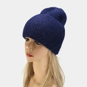 Winter Products 2023 Rabbit Hair Pullover Female Angora Rabbit Hair Knitted Hat Winter Warm Beanie Hat With Sequins