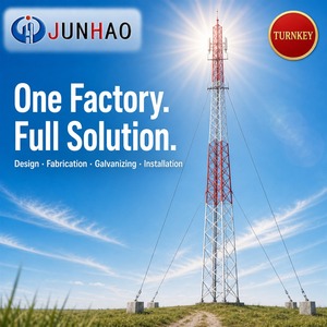 Torre a palo guyed personalizzabile in acciaio Q345 resistente al vento per antenna radio di stazioni base telecom 4G <span class=keywords><strong>5G</strong></span> - Product Image 5