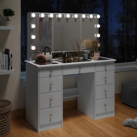 Coiffeuse de maquillage moderne de style de luxe avec miroir et lumière