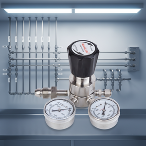 Regolatore di Pressione <span class=keywords><strong>Gas</strong></span> NAI-LOK ad Alta Pressione 3500psi Monostadio in Ottone Cromato con Raccordi per Connettore Bombola CGA590 - Product Image 6