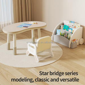 Vsuch Trẻ Em Nhà Kệ Sách Cuốn Sách Trường Hợp Với Hai Hộp Lưu Trữ Và Trở Lại Bảng Vẽ Nhựa Kệ Sách Với Lưu Trữ Cho Trẻ Em - Product Image 5