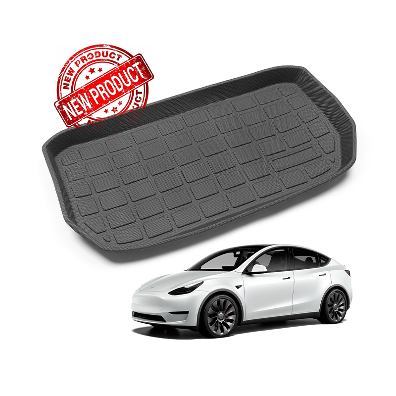 Новинка 2021 года, дизайнерские водонепроницаемые коврики из ТПЭ для любых погодных условий, 3d коврики для багажника автомобиля, нано-узор, коврик Frunk для Tesla Model Y