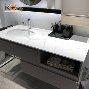 Koris Đá Nhân Tạo phòng tắm Vanity đầu nhà bếp <span class=keywords><strong>Countertop</strong></span> lớn slab Trắng Nhân Tạo Đá Cẩm Thạch acrylic rắn bề mặt tấm - Product Image 4