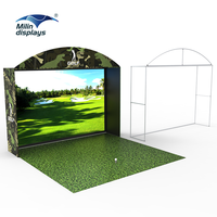 Simulator Golf dalam ruangan profesional, Simulator Golf 3D proyeksi interaktif permainan Golf Set Simulator untuk taman olahraga