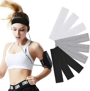 Bandas de sudor de algodón Diademas de fitness Diadema elástica que absorbe el sudor suave para mujeres Niñas Deportes Yoga Correr