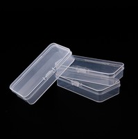 Boîte à bijoux en plastique PP transparente, réutilisable, étanche, avec logo personnalisé et fermeture robuste pour le rangement et l'emballage de cartes