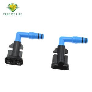 Buse de lave-phare Saab 9-3 avec actionneur 12803973 12803972, buses de nettoyage de pare-chocs avant en plastique - Product Image 4
