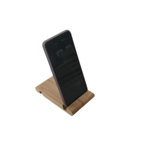 Soporte de bambú para teléfono, soporte de escritorio de madera, soporte portátil para personas perezosas para ver videos - Product Image 1