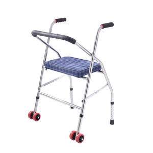 รถช่วยเดินแบบมีล้อคู่ ยี่ห้อ Canyu Walker ทำจากสแตนเลส ท่อหนาพิเศษ พร้อมที่นั่ง สำหรับผู้สูงอายุ - Product Image 1