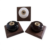 Interrupteur à bascule rond en céramique de style français vintage avec un design ondulé simple pour les hôtels et la décoration intérieure