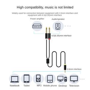 Cable <span class=keywords><strong>de</strong></span> Audio <span class=keywords><strong>de</strong></span> 3.5mm a Doble 6.5mm, Divisor <span class=keywords><strong>de</strong></span> Señal en Dos Canales, Apto para Laptops, Teléfonos Móviles, Consolas <span class=keywords><strong>de</strong></span> Mezcla y Cables <span class=keywords><strong>de</strong></span> Audio - Product Image 6