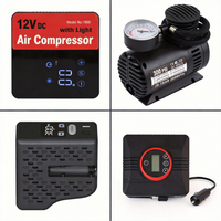 Compresseur d'air numérique classique 12V pour un gonflage précis des pneus de voiture, idéal pour les berlines, les SUV et les situations d'urgence routière