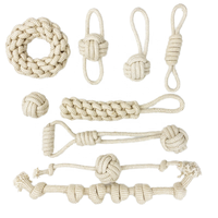 Jouet pour chien en corde de coton écologique, nœuds en corde, résistant aux morsures, adapté à la dentition, anti-ennui, jouets à mâcher durables en chanvre