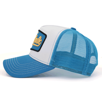Vente en gros de haute qualité Design personnalisé broderie Patch Logo hommes à la mode 5 panneau chapeau coton maille casquette de camionneur OEM Sports Gorras