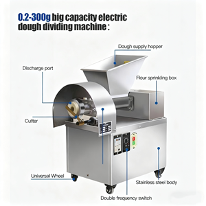 Machine à diviser la pâte automatique haute performance avec composants moteur, en acier inoxydable de qualité alimentaire, grande capacité - Product Image 6