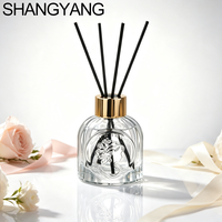 Ventes Flash Usine : Bouteille en Verre Transparente Cannelée Verticale Vide de 100 ml pour Diffuseur de Parfum à Bâtonnets, avec Bouchon Facile à Ouvrir et Boîte Incluse
