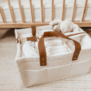 Orsacchiotto di <span class=keywords><strong>feltro</strong></span> in tessuto pannolino per pannolini organizzatore di cestini per bambini con manico in pelle per il nuovo regalo per bambini - Product Image 4