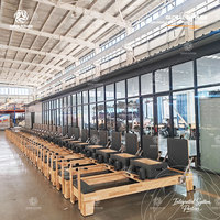 Reformer de Pilates Profesional de Alta Resistencia con 6 Resortes, Silencioso, de Madera de Arce, para Yoga y Fitness
