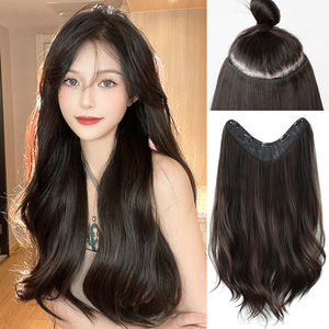One-Piece <b>Micro</b>-Curl Hair <b>Extensions</b> Long Volume U-Shaped Seamless For Women - Product Image 1