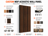 Panneau acoustique décoratif moderne en MDF avec surface rainurée pour studio, cinéma, bureau, salon, chambre, hôtel, projets scolaires