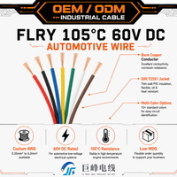 FLRY 105 ° Fil électrique automobile 60V DC |   Câble de véhicule en PVC à paroi mince