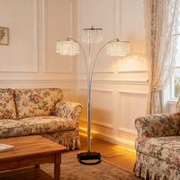 Lampe de sol LED en métal et plastique de luxe |   Lumière Jaune Chaude Moderne de Style Européen Contemporain E27, CRI 95, Installation Facile