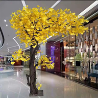 Arbres artificiels en plastique pêche cerisier érable, fausses fleurs, 1,5-2,5 m, placement au sol, maison, bureau, mariage, hôtel, exposition, salon