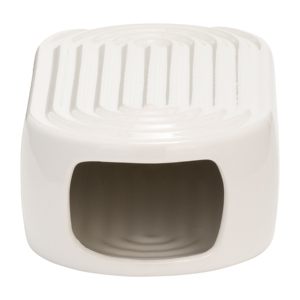 Vaso ovale in ceramica bianca con bordi scanalati, decorazione per la casa, ideale per soggiorno, camera da letto, ufficio, scrivania, ingresso, tavolo. - Product Image 6