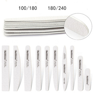 Lime à ongles en bois professionnel Nail Art ponçage tampon limes 100/180 180/240 Double face pour Salon manucure pédicure UV Gel conseils - Product Image 1
