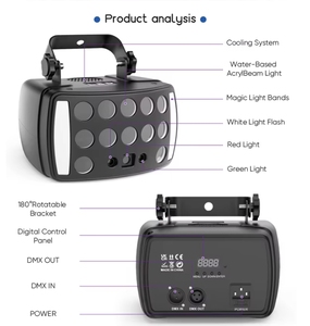 <span class=keywords><strong>4</strong></span>-in-1 RGBW 50W LED luce Laser stroboscopica DMX telecomando farfalla Disco Club feste luci per DJ - Product Image 2