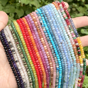 AsVrai U 3x4mm perle di pietra <span class=keywords><strong>naturale</strong></span> sfaccettate agata <span class=keywords><strong>acquamarina</strong></span> turchese perline per la creazione di gioielli fai da te bracciale accessori per <span class=keywords><strong>collana</strong></span> - Product Image 2
