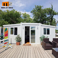 Venta directa de fábrica, casa contenedor prefabricada personalizada de alta calidad, estructura de acero, casa Modular móvil extensible de 2 dormitorios