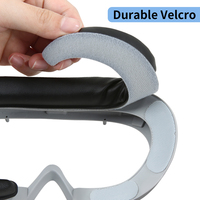 Remplacement de coussinet facial en cuir résistant avec support d'interface accessoires Vr souples 3 en 1 couverture de visage adaptée pour Pico 4 VR