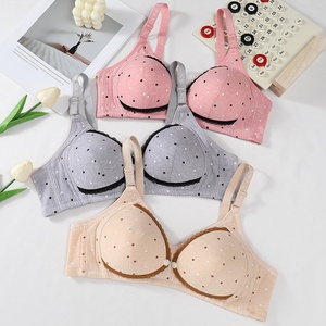 Nouveau Style soutien-gorge d'allaitement quotidien anneau en acier conception d'ouverture avant push-up grossesse lactation Anti-exposition Logo tasse sans fil - Product Image 2