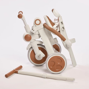 A7 đa chức năng có thể gập lại bé ba bánh cho 2-5 tuổi ba bánh trẻ em bé với bàn đạp ba bánh trẻ em bé 7 trong 1 lớn tán - Product Image 3