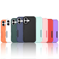 Étui de téléphone portable HMJ TPU PC double couche antichoc avec coussin d'air et design anti-chute pour iPhone 17 16 15 Air Plus Pro Max