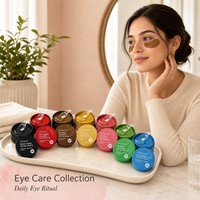 Patchs Hydrogel pour les Yeux au Collagène Végétalien Sept Variantes avec Beurre de Karité & Vitamine C, Perle Noire, Ginseng Rouge, Caféine & Or 24K