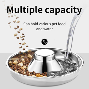 Elecpet Boccale per cibo lento in acciaio inossidabile extra spesso, Boccale per animali domestici XL. Dispensatore antieccesso - Product Image 3