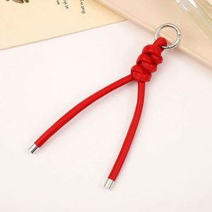 DIY PU Leather Rope Keychain Candy Color Woven Knot Design with Removable <b>Ring</b> Handmade <b>Bag</b> Pendant for Car <b>Keys</b> - Product Image 5